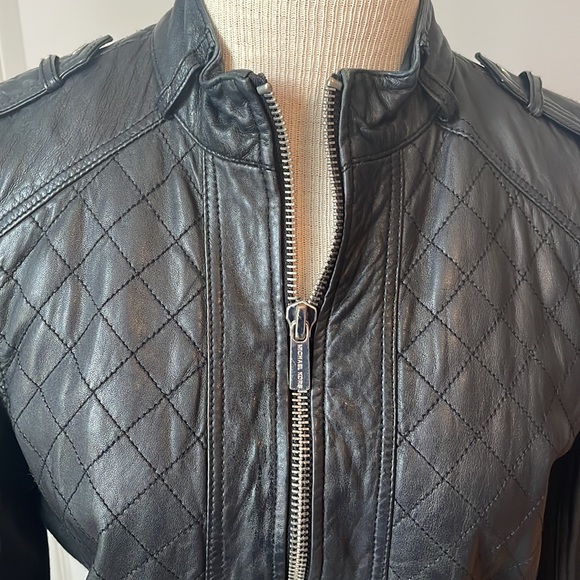 Michael Michael Kors vintage quilted leather jacket size large - Picture 5 of 12